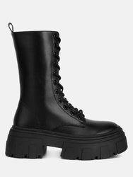 Tatum Combat Boots - Black