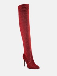 Tigerlily Knitted Stiletto Long Boots