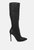 Tinkles Embossed High Heeled Calf Boots - Black