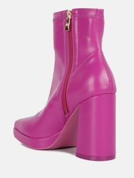 Tintin Square Toe Ankle Heeled Boots