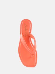 Tolpo Square Toe Thong Flats