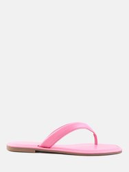 Tolpo Square Toe Thong Flats - Pink