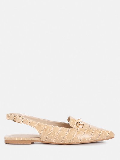 London Rag Trempe Croc Slingback Flat Sandals product