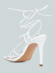 Trixy Knot Lace Up High Heel Sandal