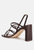 Two Strings Slingback Slim Block Heel Sandals