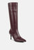 Uptown Pointed Mid Heel Calf Boots