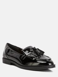 Valerie Tassel Detail Patent Loafers