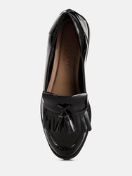 Valerie Tassel Detail Patent Loafers