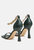 Venusta Metallic Chain Detail Spool Heel Sandals