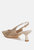 Vernaos Pointed Toe Rhinestone Slingbacks