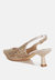 Vernaos Pointed Toe Rhinestone Slingbacks