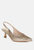 Vernaos Pointed Toe Rhinestone Slingbacks