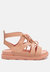 Voopret Tie-Up Flat Sandals - Pink