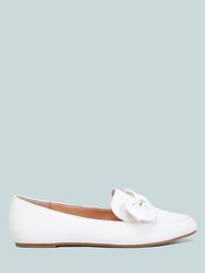 Waveney Bow Embellished Loafers - Off White