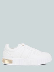 Welsh Panelling Detail Sneakers - White
