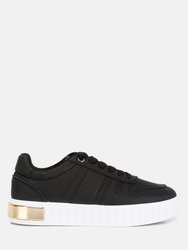 Welsh Panelling Detail Sneakers - Black