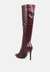 Wheedle Croc High Heeled Calf Boots