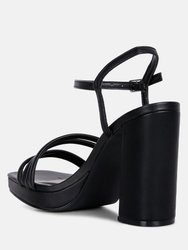 Whiskers High Heel Platform Strappy Sandals