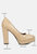 Whitley Croc Texture High Block Heel Pumps