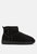 Winifred Rhinestone Embellished Fur Lined Boots - Black