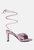 Xuxa Metallic Tie up Italian Block Heel Sandals - Purple