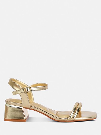 London Rag Zabou Metallic Ankle Strap Low Block Heels product