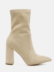 Zahara Suede Bootie - Beige