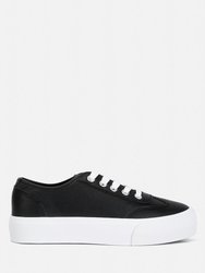 Zenda Chunky Flatform Sneakers - Black