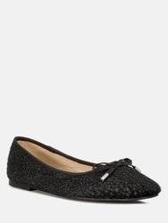 Ziggy Animal Print Flat Bow Ballerinas