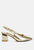 Zofoya Metallic Faux Leather Slingback Sandals - Gold