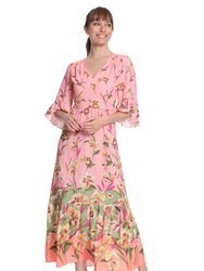 Cassian Dress - Softwhite/Pink