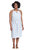 Curve Nelle Dress - Ivory/Blue