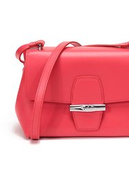 Roseau Leather Crossbody Handbag - Poppy Pink