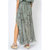 Palm Leaf Print Long Skirt