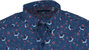 Morris Canvas Birdie Blue Shirt