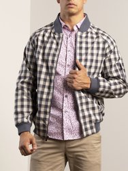 Barry Gingham Jacket Black Cream - Black Cream