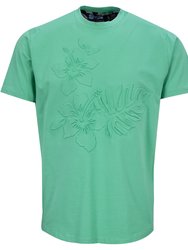 Carson Embossed Floral Tee - Clover - Carson Embossed Floral Clover