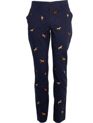 Charles Horse Navy Pant - Horse Embroidery Navy