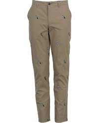 Charles Khaki Birds Embroidery - Khaki Birds Embroidery