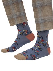 Donald Cyclists Blue Socks