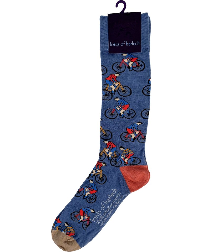 Donald Cyclists Blue Socks - Blue