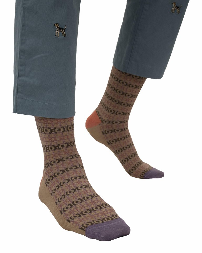 Donald Fairisle Camel Sock