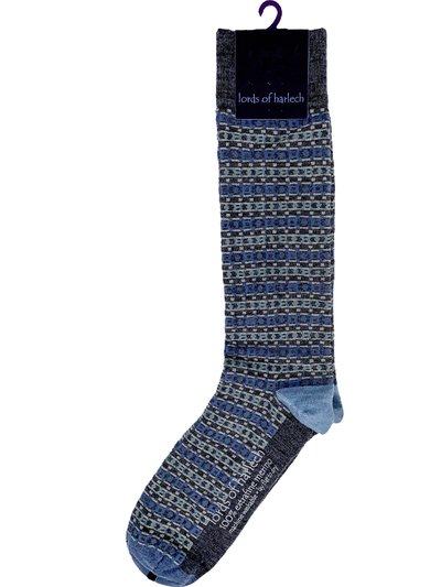Lords of Harlech Donald Fairisle Charcoal Socks product