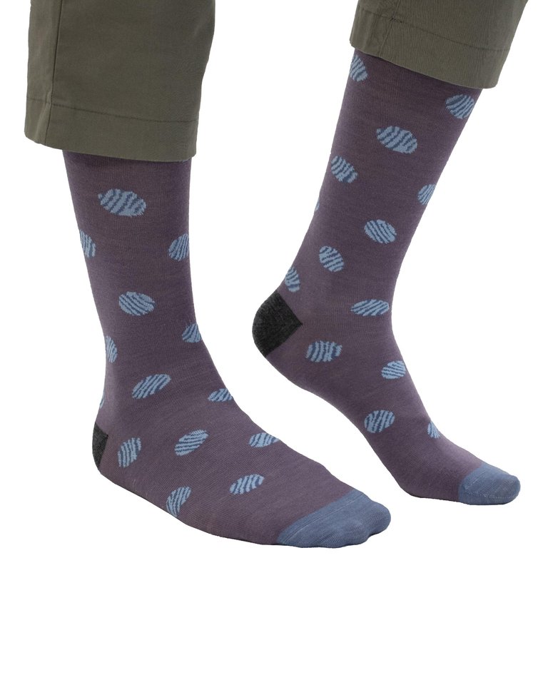 Donald Polkadot Grape Socks