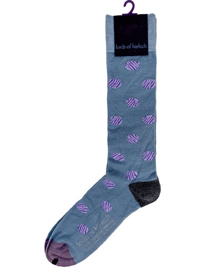 Lords of Harlech Donald Polkadot Teal Socks product