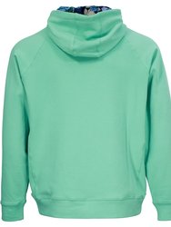 Hank Embossed Floral Hoodie - Clover