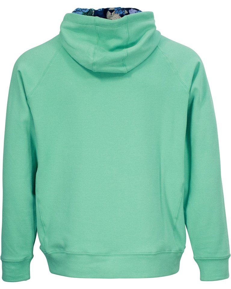 Hank Embossed Floral Hoodie - Clover