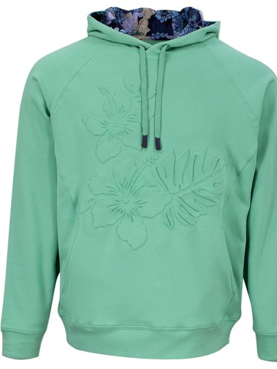 Lords of Harlech Hank Embossed Floral Hoodie - Clover product