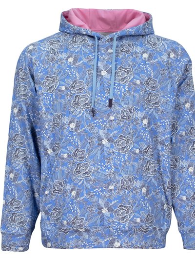 Lords of Harlech Hank Handcut Floral Hoodie - Blue product