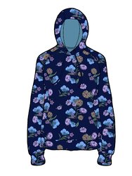 Hank Spaced Floral Hoodie - Hank Spaced Floral Navy